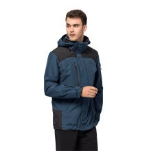 Jack Wolfskin hiking jacket Activate Tour (weatherproof jacket, waterproof, windproof, PFC-free) dark blue Men